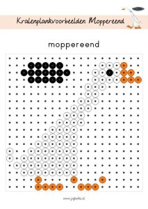 moppereend kralenplankvoorbeeld