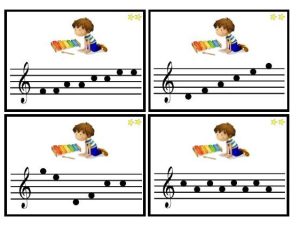 notenbalken telkaarten kleuters thema muziek