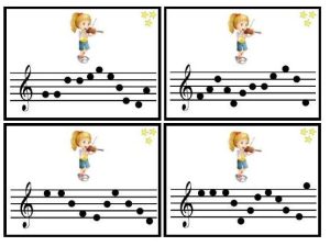 notenbalken telkaarten kleuters thema muziek