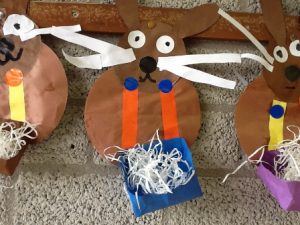 paashaas met mandje knutselen