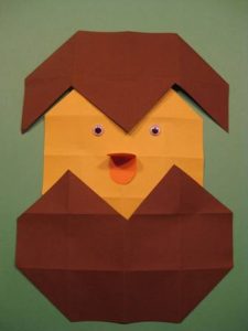 kuiken uit ei vouwen