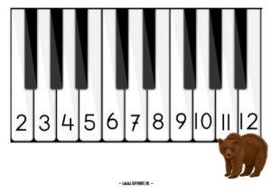 dobbelspel piano thema muziek kleuters