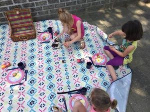 zomer picknicken kleuters
