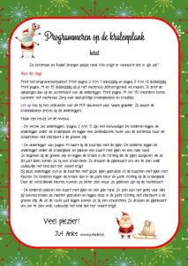 programmeren kralenplank kerst kleuters