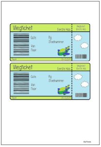 kleuters vliegticket paspoort