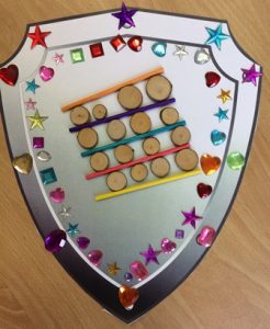 ridders schild versieren kleuters