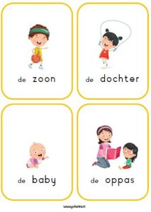 rollenkaarten huishoek kleuters spel