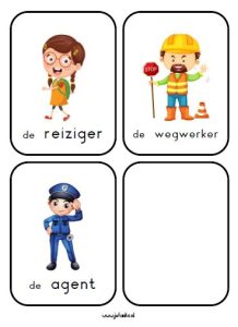 rollenkaarten verkeer vervoer kleuters