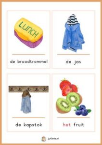 woordkaarten naar school kleuters