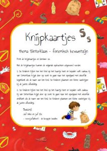 knijpkaarten sinterklaas beginklank