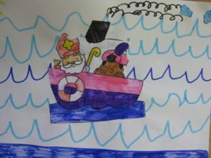 stoomboot voorbereidend schrijven sinterklaas