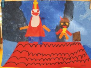 sint en piet op het dak knutselen kleuters