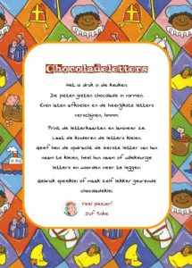 chocoladeletters kleien kleuters