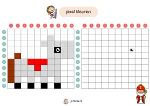 sinterklaas pixel kleuren