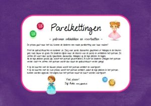 parelketting assepoester patronen kleuters