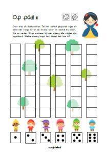 sneeuwwitje dobbelblad kleuters