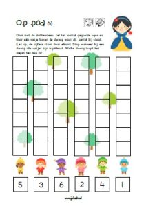 sneeuwwitje dobbelblad kleuters