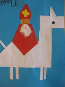 paard sinterklaas vouwen kleuters