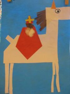 paard sinterklaas vouwen kleuters