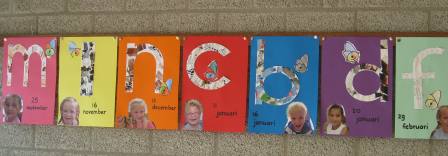kalender van letters verjaardag