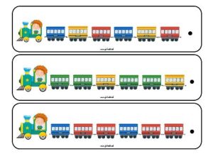 treinwagons kleuters vervoer patronen