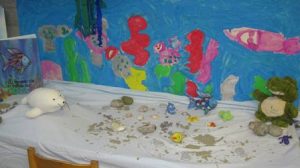 verteltafel zee onder water