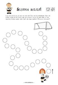 voetbal dobbelblad kleuters