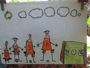 voetbal tekenen kleuters