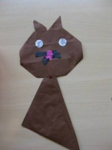 poes vouwen kleuters