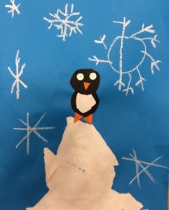 pinguin knutselen knippen kleuters