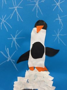 pinguin knutselen knippen kleuters
