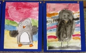 pinguin verven kleuters