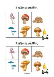 zoekkaart herfst kleuters bos