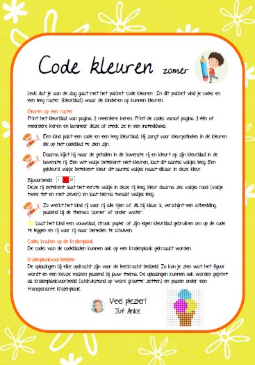 Zomer Code Rood Thema zomer | Lesideeën voor kleuters - Juf Anke