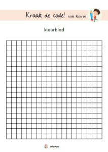kleurblad kraak de code codekleuren