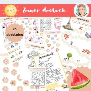 zomer doeboek kleuters werkbladen