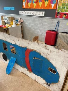 vliegtuig spelhoek kleuters