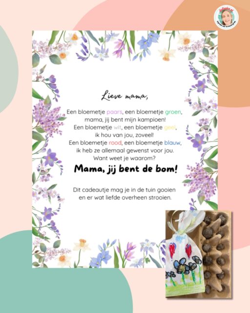 Lieve moederdagwerkjes met bijpassende versjes als gratis download! 🩷💐 

🔗 Je vindt ze op Jufanke.nl > thema’s > moederdag & vaderdag