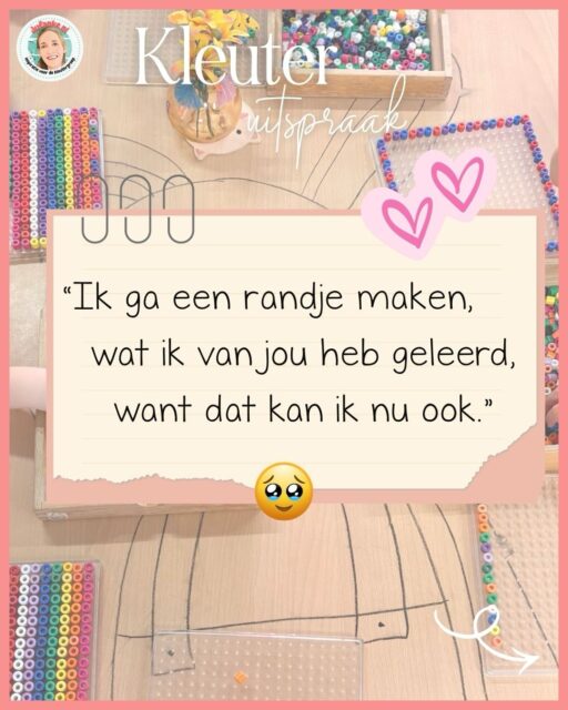 Smelt! 🥹 N.a.v de groepsspelen met klei en de kralenplank werd dit vandaag volop gekozen tijdens het vrij spelen. Ik speelde gezellig mee en toen zei een kleuter dit! 🥰 Hoe leuk?! @kleuterrevolutie 

Heb jij het groepsspelen al uit kunnen proberen? 

Sorry Rikki 🐰, dat we op jou hebben zitten kralenplanken! 🫠 

#kleuters #groepsspelen #spel