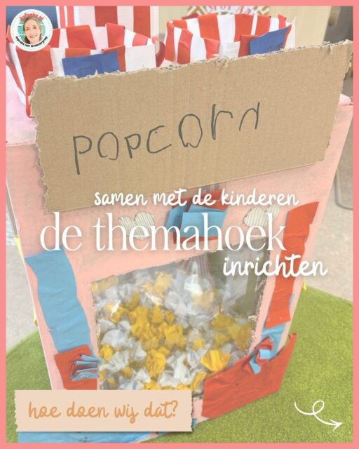 Wat is er weer hard gewerkt om ons theater in te richten! De eerste weken van een nieuw thema zijn bij ons hard werken, 🥵 voor er écht gespeeld kan worden. Even door bikkelen met verf en karton overal en soms wat chaos, maar ook zoooo genieten! De popcornmachine bedacht m’n collega. Zo leuk! 🤩

Ooit schreef ik er een artikel over voor Praxisbulletin. Hier een samenvatting. 😉