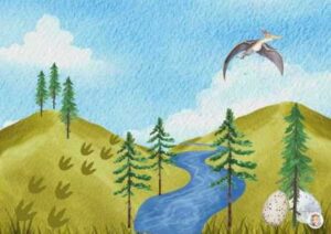 dino achtergrond speeltafel verteltafel kleuters