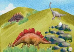 dino achtergrond speeltafel verteltafel kleuters