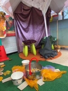 halloween heksenhoek kleuters spel spelen