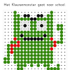 Kralenplankvoorbeelden Het Kleurenmonster (gaat naar school) - Afbeelding 3