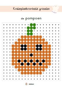 kralenplank voorbeeld halloween pompoen