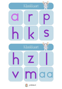 ruimte rad beginklank letters kleuters