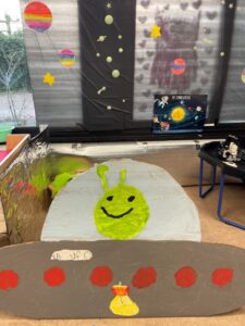 ufo spelhoek kleuters thema ruimte