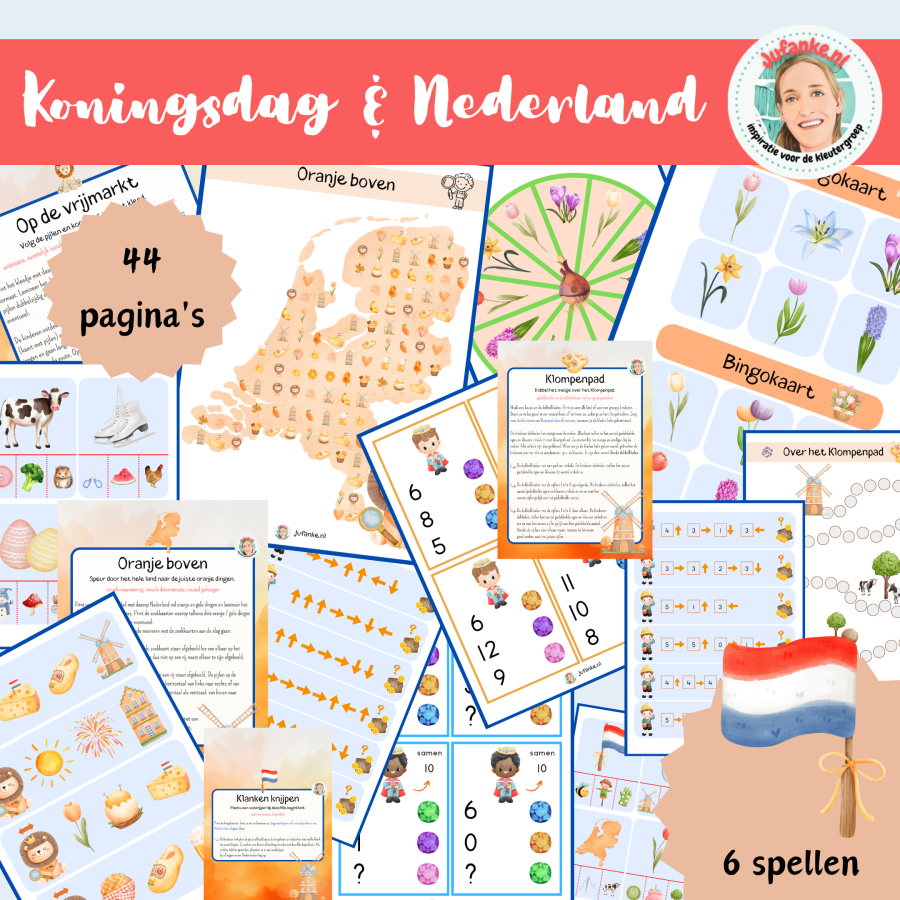 koningsdag nederland spelinloop kleuters