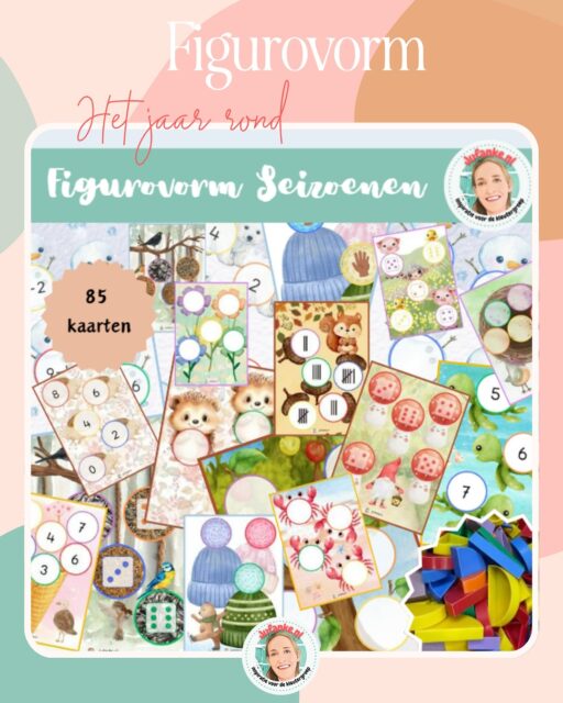 🤩 Haal Figurovorm (cirkeldoos, taartjes of pizza’s) uit het stof en geef het een boost met 85 leuke opdrachtkaarten passend bij de seizoenen! ❄️ 🌸 🍂 

De opdrachtkaarten zijn er in verschillende niveaus, voor peuters, kleuters en groep 3. 

🔗 Op de homepage van Jufanke.nl. 

Ga jij ermee aan de slag? 

#kleuters #kleutergroep #groep12 #groep3 #juf #meester #ontwikkelingsmateriaal