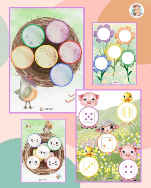 Heb jij het in de kast staan? Het ontwikkelingsmateriaal Figurovorm (foto 3). Als de kinderen er eindeloos taartjes en pizza’s mee hebben gemaakt, kun je er een leuke draai aan geven binnen de seizoenen. 🌸 ☀️ 

Ik maakte een pakket vol vrolijke onderleggers op verschillende niveaus & voor elk seizoen. Een jaar rond plezier met Figurovorm! 

🔗 Figurovorm Seizoenen - Jufanke.nl > Shop